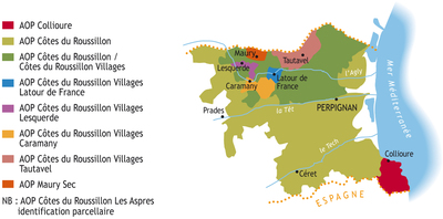 Aires d'appellations Vins Secs